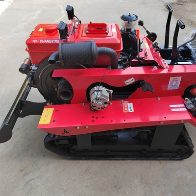 Agricultural Orchard Rotary Tiller Tractor With Rubber Crawler Cultivator Tractor