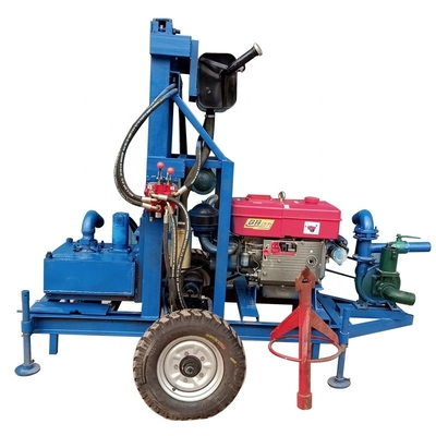 Small Well Drilling Rig with On-Board Air Compressor and Durable Pneumatic Bolt Drill