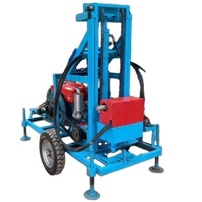 Small Well Drilling Rig with On-Board Air Compressor and Durable Pneumatic Bolt Drill