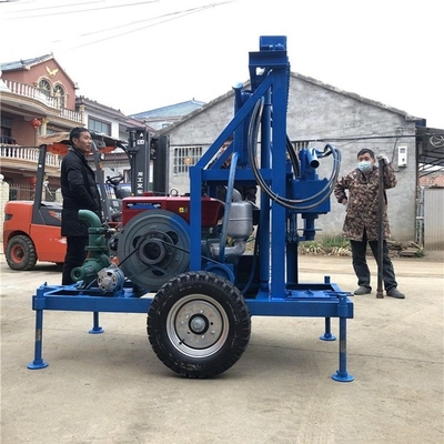 Small Well Drilling Rig with On-Board Air Compressor and Durable Pneumatic Bolt Drill
