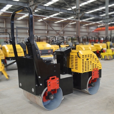 Compact 9hp Ride-on Double Drum Vibratory Roller Compactor for Small Road Projects
