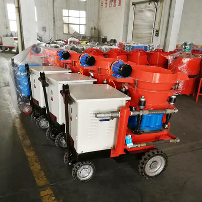 Orange Concrete Spray Gunite Shotcrete Machine Operating Air Pressure 0.2-0.4MPa