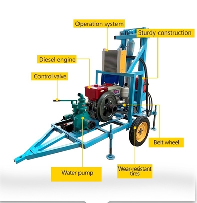 Borehole Water Well Drilling Rig Machine with CE Certification and Diesel Power Type