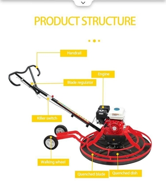 Smooth Concrete Ground Surface Compaction Speed 60-135 Rpm Power Trowel Building Tools