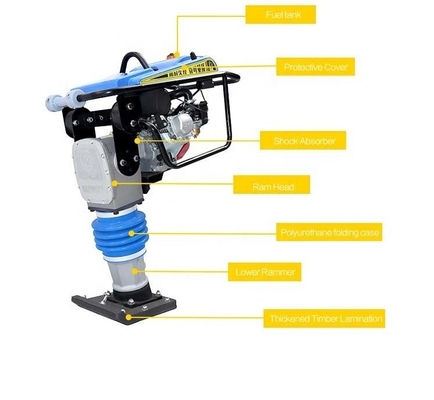 Handheld Gasoline Engine Rammer Jumping Vibrating Compactor Tamping Rammer for Tamping