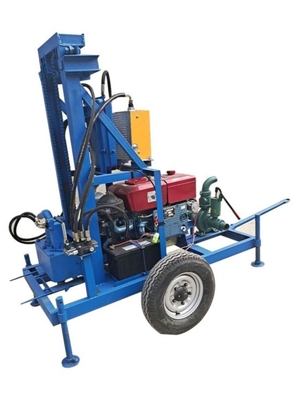 Disel Engine 100m Deep Portable Hydraulic Water Well Rotary Drilling Rig for Drilling