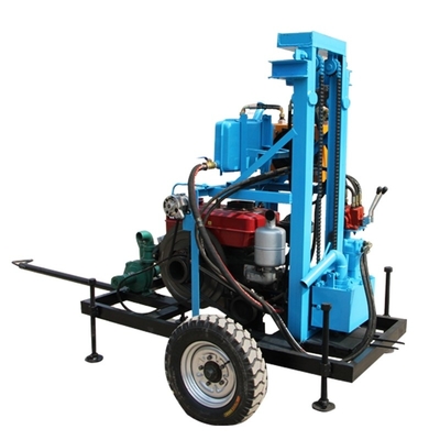 Diesel Engine 100m 150m Deep Hydraulic Water Well Hard Rock Drill Rigs With Drill Bit