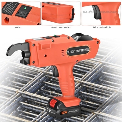 12V 4500mAh Electric Rebar Tier Binding Gun with 2pcs Battery and 1pcs Tying Wire Kit