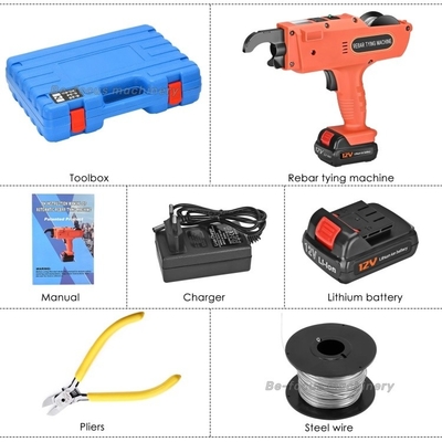 12V 4500mAh Electric Rebar Tier Binding Gun with 2pcs Battery and 1pcs Tying Wire Kit