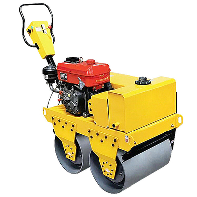 Small Roller Compactor Walking Behind Double Drum Vibratory Compressor 9hp Diesel Engine