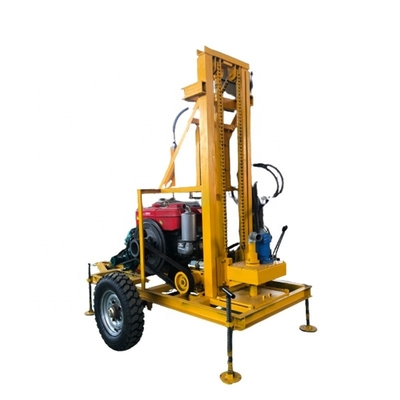 High Mobility Surface Borehole Drilling Rig With Built-in Compressor for 50mm Diameter