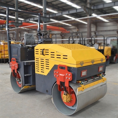 Walk Behind Hydraulic Double Drum Road Roller for Smooth Asphalt and Soil Compaction