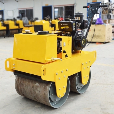 Walking Behind Double Drum Vibratory Diesel Engine Small Compaction Roller Compactor Hand Compact
