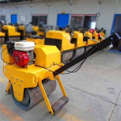 Walking Behind Double Drum Vibratory Diesel Engine Small Compaction Roller Compactor Hand Compact