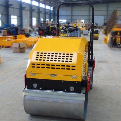 High Power Engine 600kg Double Wheel Vibratory Roller for Walk Behind Road Compaction